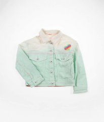 Pistáciovobílá riflová bunda BILLIE BLUSH