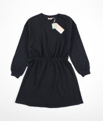 Tmavě modré silnější mikinové šaty ONLY