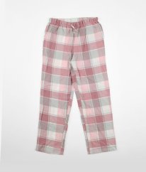 Ružové kárované flanelové pyžamové nohavice C&A