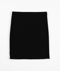 Čierna jemne rebrovaná pružná sukňa