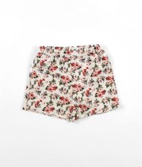 Krémové květované kraťasy