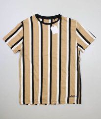 Karamelové pruhované tričko
