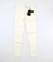 Krémové elastické skinny kalhoty ze silné bavlny OVS