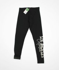 Čierne zateplené legíny s kožúškom (170-176) C&A