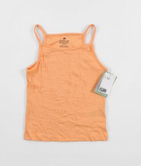 Oranžový rebrovaný top z biobavlny H&M