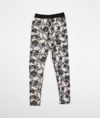 Šedé sportovní legíny s pejsky