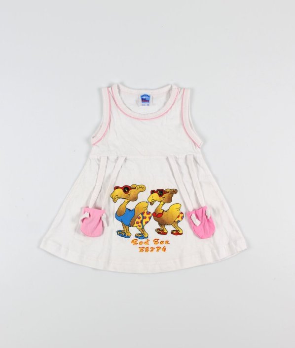 Biele šaty s obrázkom