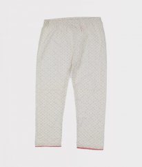 Bílé pyžamové kalhoty s puntíky