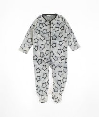 Šedý plyšový overal s hvězdičkami NEXT