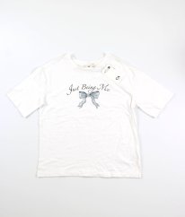 Bílé tričko s obrázkem a kamíny (170-176) C&A