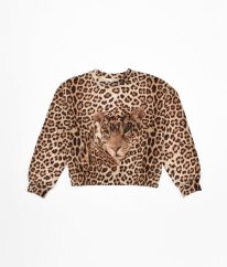 Béžová leopardia silnejšia mikina H&M