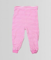 Růžovobílé proužkované pyžamové kalhoty/tepláky GEORGE