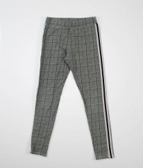 Šedé kárované legíny s trblietavými pásikmi H&M