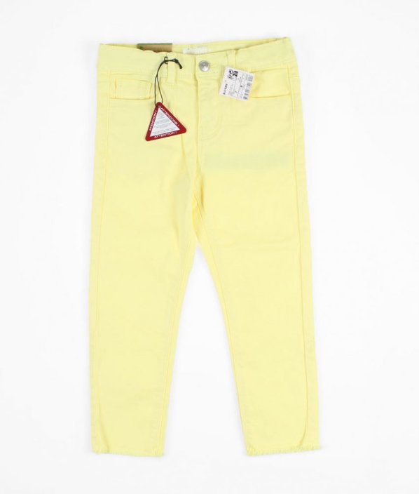 Žluté 3/4 skinny kalhoty z biobavlny KIABI