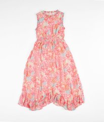 Růžovočervené květované šaty MARKS & SPENCER