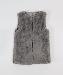 Šedá plyšová vesta PRIMARK