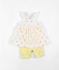 Bíložluté šaty s nohavičkami MATALAN