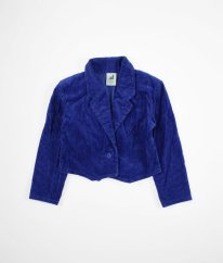 Modré manšestrové sáčko