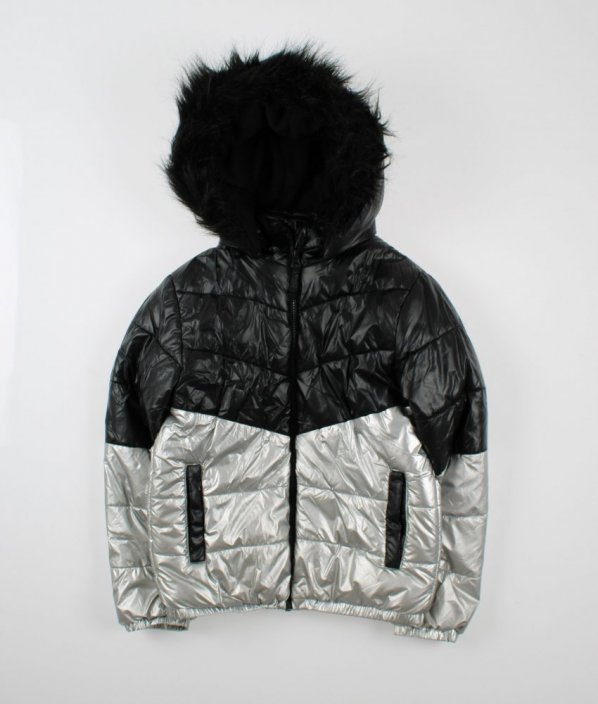 Černostříbrná zimní bunda DUNNES