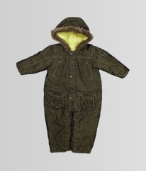 Hnědá manšestrová zimní kombinéza MOTHERCARE