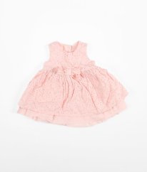Růžové šaty s krajkou TU