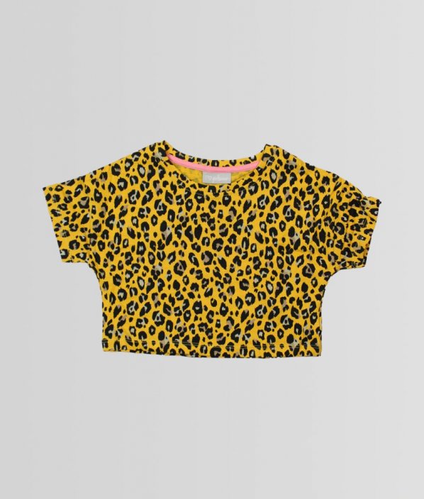 Okrové leopardí tričko MATALAN