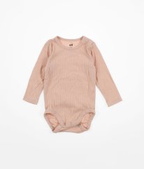 Růžové žebrované body H&M