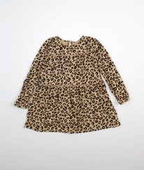 Béžové šaty s leopardím vzorem DUNNES
