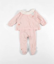 Růžový overal s výšivkou MOTHERCARE
