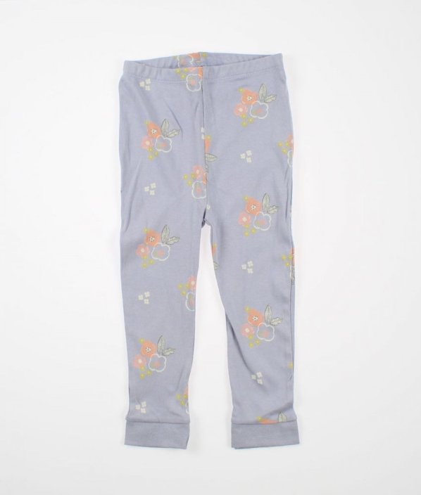 Fialové pyžamové kalhoty s květy NUTMEG