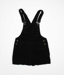 Černé manšestrové kraťasy s laclem NEXT