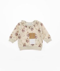 Béžová mikina z biobavlny s veverkami NAME IT