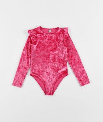 Tmavě růžové sametové body/dres TU
