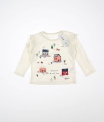 Krémové tričko s obrázkami GEORGE