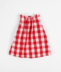 Bieločervené kockované šaty MOTHERCARE