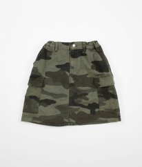 Zelená maskáčová sukně ze silné bavlny DENIM & CO