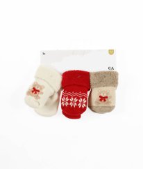 Sada 3 párů teplých vánočních froté ponožek C&A