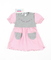 Růžovošedé šaty NEW BABY