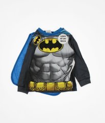 Šedomodré tričko s odnímateľným plášťom BATMAN