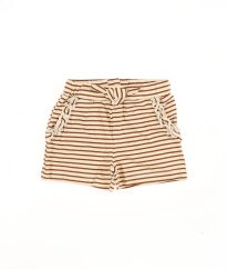 Béžovohnědé proužkované kraťasy BABY NATION