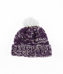 Fialovokrémová čepice hand made