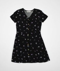 Černé šaty s květy H&M
