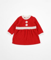 Červené fleecové vánoční šaty H&M