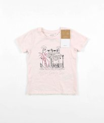 Růžové tričko s obrázkem z biobavlny NAME IT