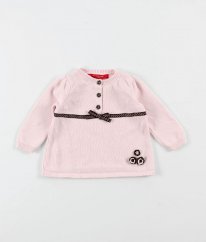 Růžový svetr s mašlí