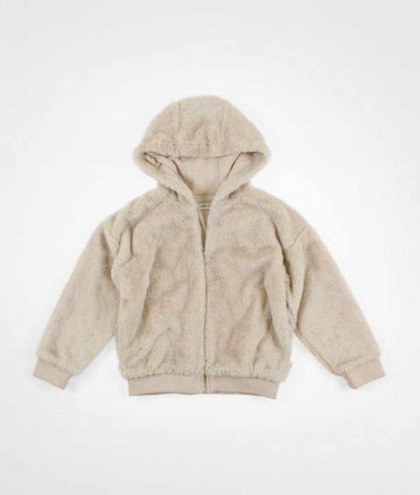 Béžová plyšová bunda F&F