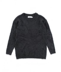 Černý chlupatý svetr BLU CHERRY