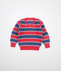 Růžovomodrý svetr