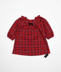 Červené teplé kárované šaty DUNNES